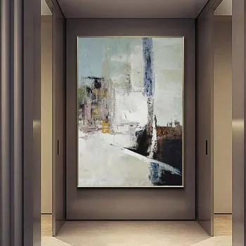 100% Ročno Velika Oljna slika Abstraktne Prevelik Wall Art Platno, Originalna Olja Slikarsko Platno DecorationIn dnevna Soba