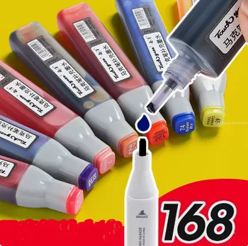 168 Barve, Oljne Marker ponovno Polnjenje Ink Vrečko DIY Študentov Animacija Grafiti Slikarstvo Slikarstvo Marker Posebne Barve za Umetniško Študentov