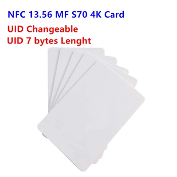 1PCS NFC 13.56 Mhz MF S70 UID 0 Blok 7 Bajtov Reportaža Zamenljiva 4K RFID Kartice Spremenljive Writeable Kitajski Čarobno Kartico Kopirajte Klon