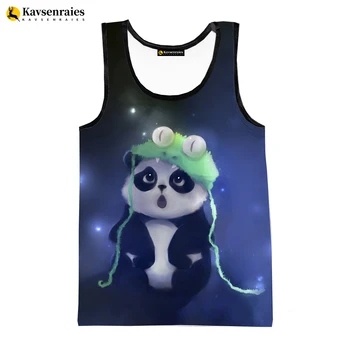 2023 Najnovejši Modni Panda 3D Tiskanih Vrhovi Tank Moške Poletne Brezrokavnik Ženske Priložnostne Panda brez Rokavov T-shirt Hip Hop Prevelik Vrhovi