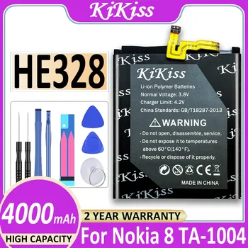 4000 mah KiKiss HE328 Mobilni Telefon Baterija 4000 mah za Nokia 8 Nokia8 Batterij Batteria + Številko za Sledenje