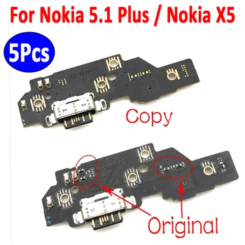 5Pcs，Izvirno in Kopiraj S IC & Izvod Št IC Polnjenje prek kabla USB Vrata Dock Vtič v Vtičnico, Jack Priključek za Polnjenje Odbor Flex Kabel Za Nokia X5