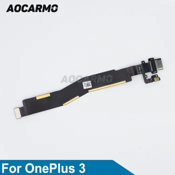 Aocarmo Polnjenje prek kabla USB Priključek Vrata Dock + Mikrofon Mikrofon Flex Kabel Za OnePlus 3 A3000 1+3