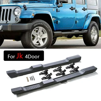 Avto Strani Korak Pedal S Kljuko za Jeep JK 2007-2017 Črni Strani Korak Guard Zaščito Rekonstrukcija Auto Accessorie Teče Odbor Bar