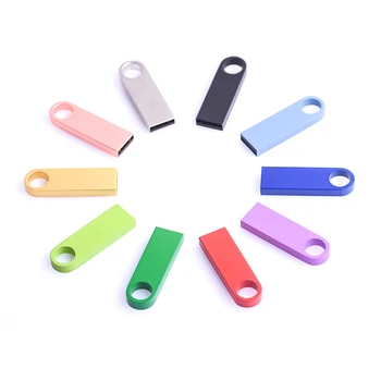 Barvna Kovina USB Flash Disk 64GB Brezplačno Ključnih Verige Memory Stick Ustvarjalne Poslovna Darila Pen Drive 32GB Pravi Zmogljivosti Pendrive