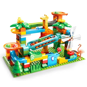 Big Gradnike Modela Žogo Strani dodatna Oprema Združljiva Slon Z Opeko Slideway Puzzle Montaža DIY otroška Igrača