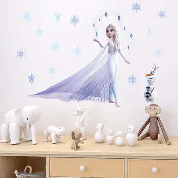 Disney Princesa Sofija Zamrznjene Elsa Stenske Nalepke Dekle Otroci Soba, Dnevna Soba, Spalnica Dekor samolepilne Izmenljive Dekorativni Zidana