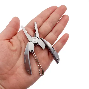 Dropship iz Nerjavečega Jekla Prenosnih Pocket Multi Functionnal Mini Foldaway Keychain Klešče, Izvijač z Najlon vrečko