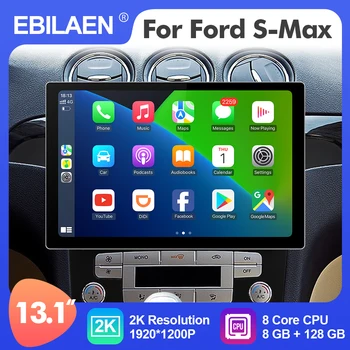 EBILAEN Android 12 13.1 Palčni Avto Večpredstavnostna Radio Predvajalnik Za Ford S-Max 2007-2008 GPS Stereo 8 Core Carplay WIFI 4G