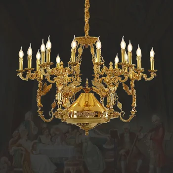 Francoski Klasični Rokoko Medenina Lestenec V Cerkvi Dvorani, Preddverju Dekorativna Svetilka Evropske Kraljeve Luxury Obesek Lučka