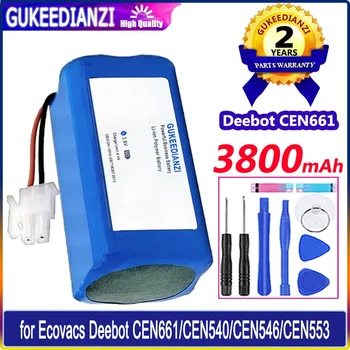 GUKEEDIANZI Baterije 3800mAh za Ecovacs Deebot CEN661/CEN540/CEN546/CEN553 Vakuumski Robot Batteria