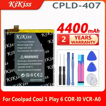KiKiss 4400mAh CPLD-407 Baterija za Coolpad Kul 1 Igrajo 6 OR-I0 VCR-A0 Zamenjavi Litijeve Baterije