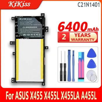 KiKiss Baterije C21N1401 6400mAh Za ASUS X455 X455L X455LA A455L A455LD A455LN F455L X454W X455LD X455DG X455LF X455LF