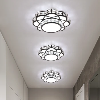 Kristalno stropne svetilke za prostor LED luči Luksuzni lustre koridor Cvetje svetilke v dnevni sobi stropne luči Doma dekor Razsvetljavo