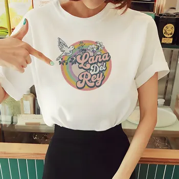 Lana Del Rey Ldr T-majice Ženske Poletje Moda Print Majica s kratkimi rokavi Priložnostne O-Vratu Tshirt blagovne Znamke Smešno T-shirt Vrh Tees