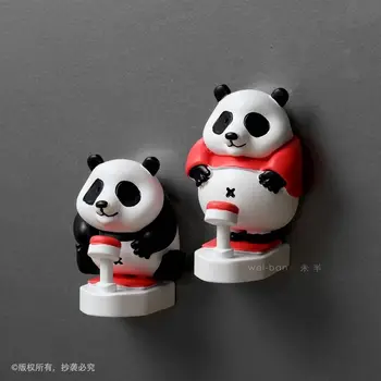 Maščobe Panda Tehtanje Hladilnik Magnet Risanka Srčkan Tri-dimenzionalni Magneti Dekorativne Nalepke Kulturnih in Ustvarjalnih Preprostost