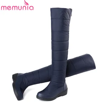 MEMUNIA 2020 vroče prodajo nad kolena škornji ženske Nepremočljiva non-slip sneg škornji toplo pozimi ravno platforma čevlji ženske