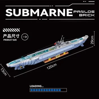 Moc Gradniki Viic U-552 Podmorski Čoln Model Vojaške Serije Diy Opeke Za Rojstni Dan Ladje, Zbrati Zbiranje Igrač
