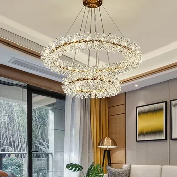 Moderna dnevna soba, spalnica krog stropni lestenec zaprtih luksuzni kristalni lestenec prilagojene ustvarjalne LED svetilke