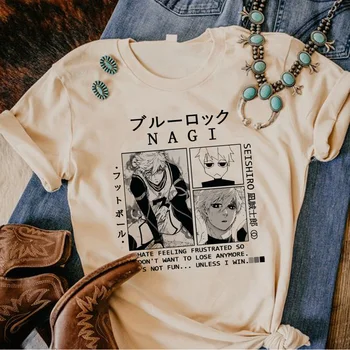 Modra Zaklepanje Bluelock tshirt ženske anime graphic majica s kratkimi rokavi ženske manga oblačila
