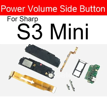 Moč Prostornina Strani Gumb Mainboard Flex Kabel Za Sharp Aquos S3 Mini Vibrator Zvočnik Zumer Polnilnik USB Odbor Pladenj za Kartico Sim