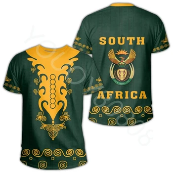 Moška Oblačila Etnične Afriške Cone T-Shirt Tiskanje Južne Afrike Dashiki T-Shirt Športnih Ulica Slog Vrhovi
