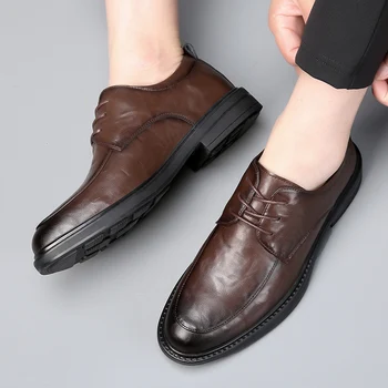 Moški Usnjeni Čevlji Mens Moda Luksuzni Formalno Čevlji Poročni Čevlji za Moške Oxford Klasičnih Poslovnih Urad Usnje Priložnostne Čevlji B226