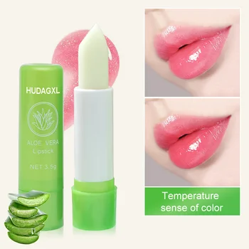 Naravna Aloe Vera Vlažilni Balzam za Ustnice Color Spreminjanje Šminko, ki Trajajo Proti gubam Anti Aging Hranljiva Šminke za Ustnice Nego