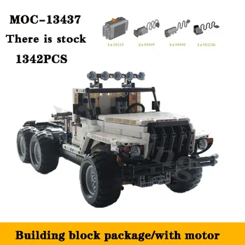 Nov Tovornjak Gradnik MOC-13437 Šest Kolo, Tovornjak 1342PCS Razrezana Delov Stavbe Blok Model za Odrasle in Otroke je Igrača Darila