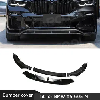 Ogljikovih Vlaken 4Pcs Sprednji Odbijač Lip Spojler Cepilec za BMW X5 G05 M sport 2019+ Avto Styling