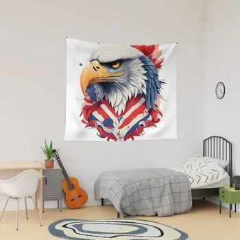Orel v barvah Ameriške zastave, ročno sestavljen Tapiserija, Tapiserija
