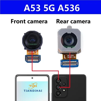 Originalni Samsung Galaxy A53 5G A536 A536B A536U A536N Nazaj, Kamera Spredaj Zadaj Glavni Široko Globina Selfie Modula Kamere Flex Kabel
