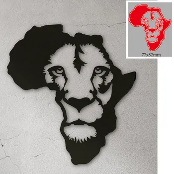 Rezanje kovin Matrice afriške živali lev Dekoracijo Album Papir Obrti Nož Plesni Rezilo Udarec Matrice