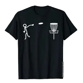 Smešno Stickman Disc Golf Igralec Športnih Ljubimec T-Shirt Blagovno Znamko Design Vrhovi & Tees Bombaž Majica Za Moške Počitnice
