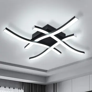 Sodobna Zatemniti LED Stropna Luč Ukrivljen Minimalističen Podometno Montažo zgornje meje luç Lučka za Spalnico Foyer Kuhinja 6000K 24W