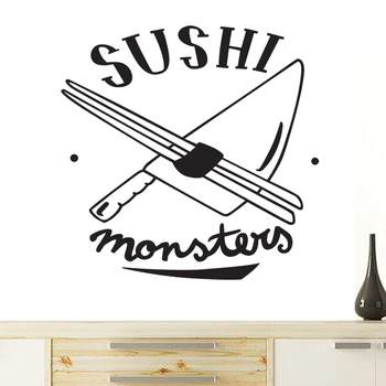 Suši Bar Stenske Nalepke Restavracija Japonske Hrane Stekla Nalepko Plakat Vinil Art Dekor Stensko Dekoracijo sushi1001