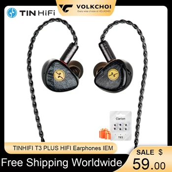 TINHIFI T3 Plus Hi-Fi Slušalke 10 LCP Prepone in-ear Slušalke 0.78 mm 2pin Kabel Žično Čepkov