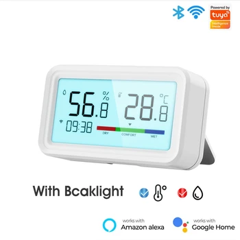 Tuya Smart Wifi Temperature In Vlažnosti Tipalo Brezžična Termometer, Higrometer Z LCD Doma Oddaljeno Povezovanje Alarm