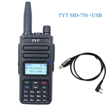 TYT MD-750 DMR Radijskih Walkie Talkie VHF, UHF Ricetrasmettitore Čas Radio Režo Zaradi Digitalni Dvojni