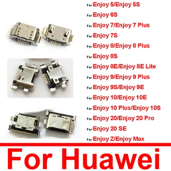 USB Priključek za Polnjenje Vtič Vrata Za Huawei Uživajte Z Max 5 6 7 8 9 10 20 Pro Plus 5s 7s 8s 8e 9e 9s 10e 10s 20se Usb Vtič Polnilnika Dock