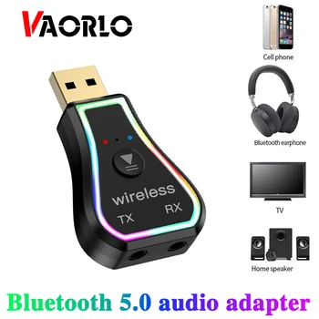 VAORLO 3 v 1 Sprejemnik Oddajnik Bluetooth 5.0 Stereo Audio Adapter 3.5 mm AUX RCA, USB Priključek Brezžični Adapter za TV PC Komplet