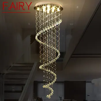 VILA Moderno Kristalni Obesek Svetilke LED Ustvarjalne Luksuzni Lestenec Luč za Dom, ki Živijo Jedilnico Villa Stopnišče