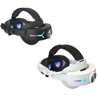 VR Glavo Traku Za Meta Quest 3 Goba Pokrivala RGB Polnjenje Slušalke Vgrajen 8000Mah Baterije VR Dodatki