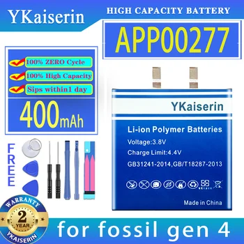 YKaiserin Baterije APP00277 (402428) 400mAh za fosilnih gen 4 gen4 Bateria
