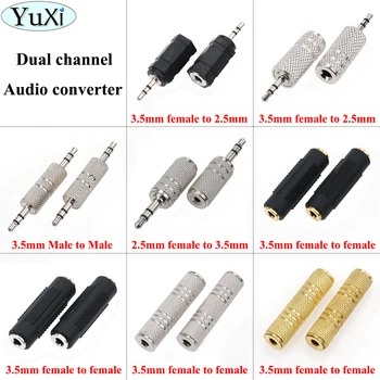 YuXi 2,5 mm/3.5 mm Audio Adapter za Slušalke Slušalke 3,5 mm Ženski Ženski Jack Stereo Adapter Priključek za Avdio Kabel Podaljšek