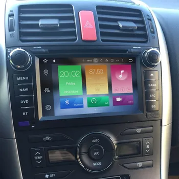 za Toyota Auris 2006-2012 Android10 4+128G Zaslon Avto Večpredstavnostna DVD Predvajalnik, GPS Navigacija Auto Radio Audio Stereo Vodja Enote
