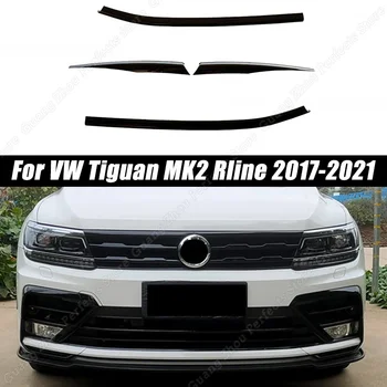 Za VW Tiguan MK2 Rline 2017 2018 2019 2020 2021 Sprednji Odbijač Očesa Center Rešetka Žara Oblikovanje Trakovi Trim Avto Dodatki