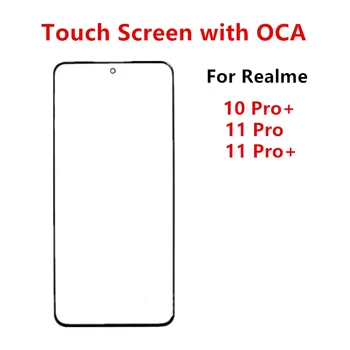 Zaslon na dotik Za Realme 10 11 Pro Plus Sprednji Plošči LCD-Zaslon, Zunanji steklen Pokrov Objektiva Popravila Zamenjati Dele OCA