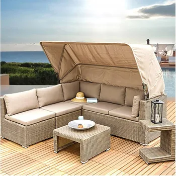 Zunanji kavč, dvorišče balkon, sončno zaščito, nepremočljiva, prosti čas kotu kavč, rattan stol kombinacija
