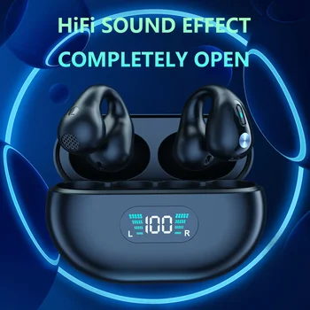 Zvok Earcuffs TWS Šport Nepremočljiva Brezžične Bluetooth Slušalke Igra Glasba Video Klic z Digitalnim prikazom Polnjenje Box Vroče Prodaje